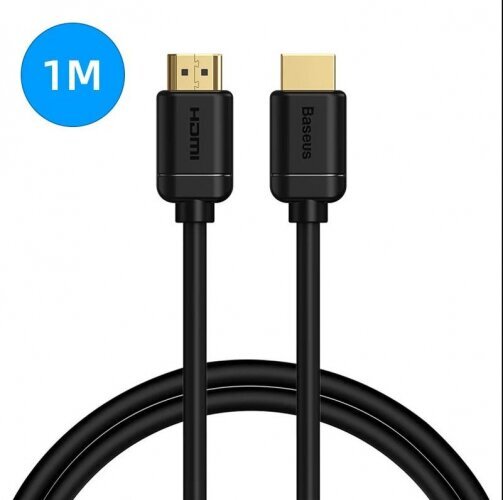 Kabelis HDMI-HDMI 1.0 m BASEUS juodas kaina ir informacija | Kabeliai ir laidai | pigu.lt