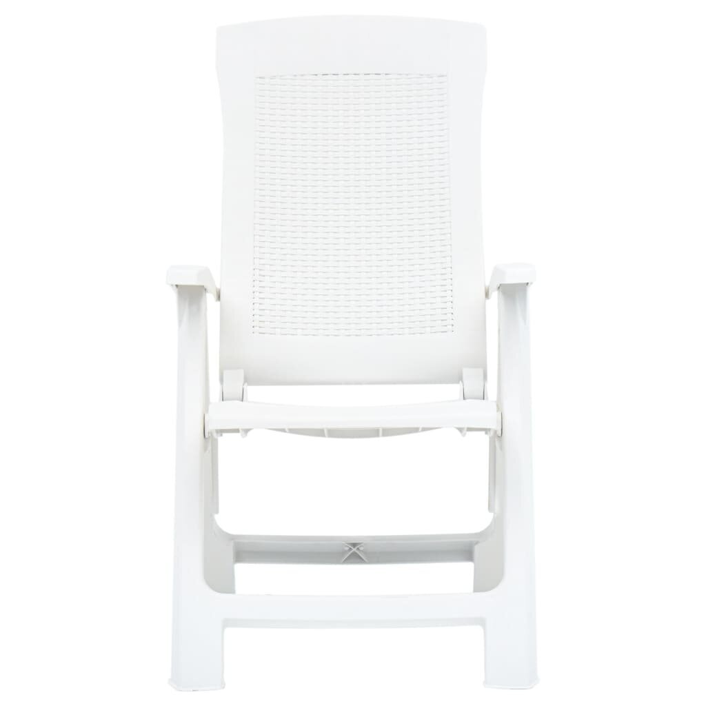 Atlošiamos sodo kėdės, 2vnt., baltos spalvos kaina ir informacija | Lauko kėdės, foteliai, pufai | pigu.lt