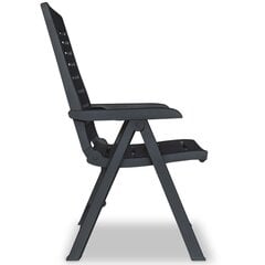 Atlošiamos sodo kėdės, 2vnt., antracito spalvos kaina ir informacija | Lauko kėdės, foteliai, pufai | pigu.lt
