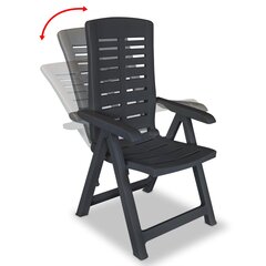 Atlošiamos sodo kėdės, 6 vnt., pilkos spalvos kaina ir informacija | Lauko kėdės, foteliai, pufai | pigu.lt