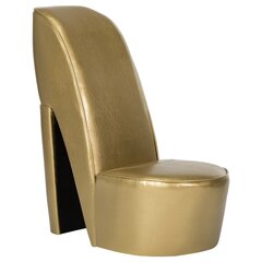 Aukštakulnio formos kėdė, auksinės spalvos kaina ir informacija | Lauko kėdės, foteliai, pufai | pigu.lt
