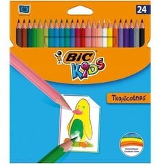 Набор цветных карандашей Bic Coloured Pencils Tropicolors, 24 цвета, 022510 цена и информация | Принадлежности для рисования, лепки | pigu.lt