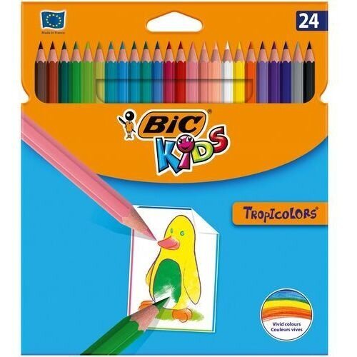 Bic Spalvoti pieštukai Tropicolors 24 spalvų rinkinys, 022510 kaina ir informacija | Piešimo, tapybos, lipdymo reikmenys | pigu.lt