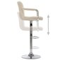 Baro kėdė aptraukta audiniu, kreminės spalvos kaina ir informacija | Virtuvės ir valgomojo kėdės | pigu.lt