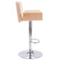 Baro kėdė aptraukta dirbtine oda, kreminės spalvos kaina ir informacija | Virtuvės ir valgomojo kėdės | pigu.lt