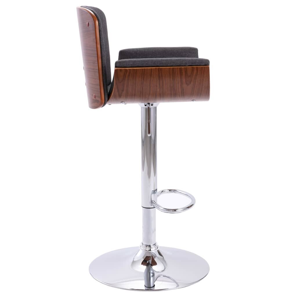 Baro kėdė su audiniu, pilkos spalvos kaina ir informacija | Virtuvės ir valgomojo kėdės | pigu.lt
