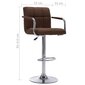 Baro kėdė, rudos spalvos kaina ir informacija | Virtuvės ir valgomojo kėdės | pigu.lt