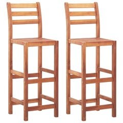 Baro kėdės iš akacijos medienos, 2 vnt. kaina ir informacija | Virtuvės ir valgomojo kėdės | pigu.lt