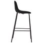 Baro kėdės su audiniu, 2 vnt., juodos spalvos цена и информация | Virtuvės ir valgomojo kėdės | pigu.lt