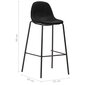 Baro kėdės su audiniu, 2 vnt., juodos spalvos kaina ir informacija | Virtuvės ir valgomojo kėdės | pigu.lt