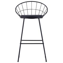 Baro kėdės, 2 vnt., juodos spalvos kaina ir informacija | Virtuvės ir valgomojo kėdės | pigu.lt