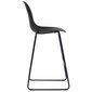 Baro kėdės iš plastiko, 2 vnt., juodos spalvos kaina ir informacija | Virtuvės ir valgomojo kėdės | pigu.lt