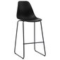 Baro kėdės iš plastiko, 2 vnt., juodos spalvos цена и информация | Virtuvės ir valgomojo kėdės | pigu.lt