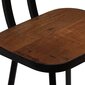Baro kėdės iš medienos, 2 vnt., tamsiai rudos kaina ir informacija | Virtuvės ir valgomojo kėdės | pigu.lt