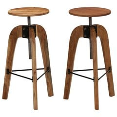 Baro kėdės iš akacijos medienos, 2vnt. kaina ir informacija | Virtuvės ir valgomojo kėdės | pigu.lt