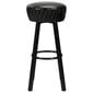 Baro kėdės su dirbtine oda, 2vnt., juodos kaina ir informacija | Virtuvės ir valgomojo kėdės | pigu.lt