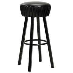 Барные стулья с искусственной кожей, 2 шт., черные цена и информация | Стулья для кухни и столовой | pigu.lt