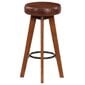 Baro kėdės su tikra oda, 2vnt., rudos kaina ir informacija | Virtuvės ir valgomojo kėdės | pigu.lt
