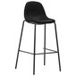Baro kėdės su audiniu, 4 vnt., juodos spalvos цена и информация | Virtuvės ir valgomojo kėdės | pigu.lt