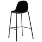 Baro kėdės su audiniu, 4 vnt., juodos spalvos цена и информация | Virtuvės ir valgomojo kėdės | pigu.lt