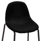 Baro kėdės su audiniu, 4 vnt., juodos spalvos kaina ir informacija | Virtuvės ir valgomojo kėdės | pigu.lt