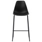 Baro kėdės iš plastiko, 4 vnt., juodos spalvos kaina ir informacija | Virtuvės ir valgomojo kėdės | pigu.lt
