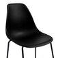 Baro kėdės iš plastiko, 4 vnt., juodos spalvos цена и информация | Virtuvės ir valgomojo kėdės | pigu.lt