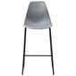 Baro kėdės iš plastiko, 4 vnt., pilkos spalvos цена и информация | Virtuvės ir valgomojo kėdės | pigu.lt