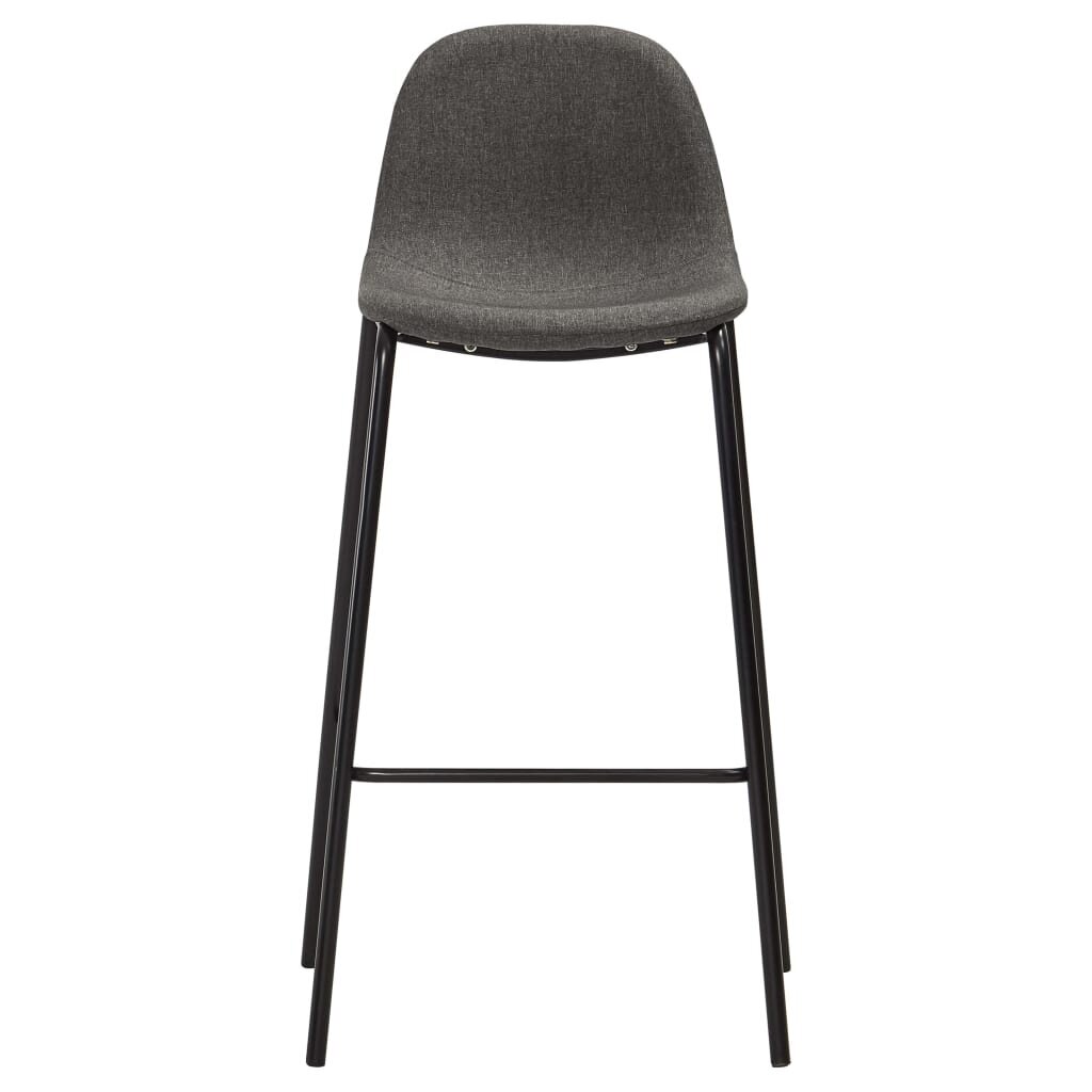 Baro kėdės su audiniu, 4 vnt., tamsiai pilkos spalvos kaina ir informacija | Virtuvės ir valgomojo kėdės | pigu.lt