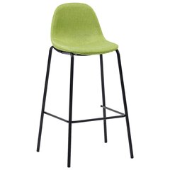 Baro kėdės su audiniu, 4 vnt., žalios spalvos цена и информация | Стулья для кухни и столовой | pigu.lt