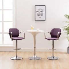 Baro taburetės su porankiais, violetinė, 2vnt. kaina ir informacija | Virtuvės ir valgomojo kėdės | pigu.lt