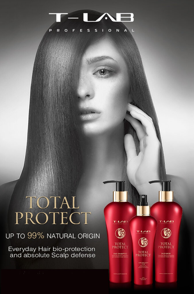 Šampūnas dažytiems plaukams T-LAB Professional Total Protect DUO Shampoo, 300ml kaina ir informacija | Šampūnai | pigu.lt