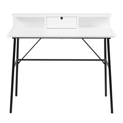 Письменный стол Selsey Brova, белый/черный цена и информация | Компьютерные, письменные столы | pigu.lt