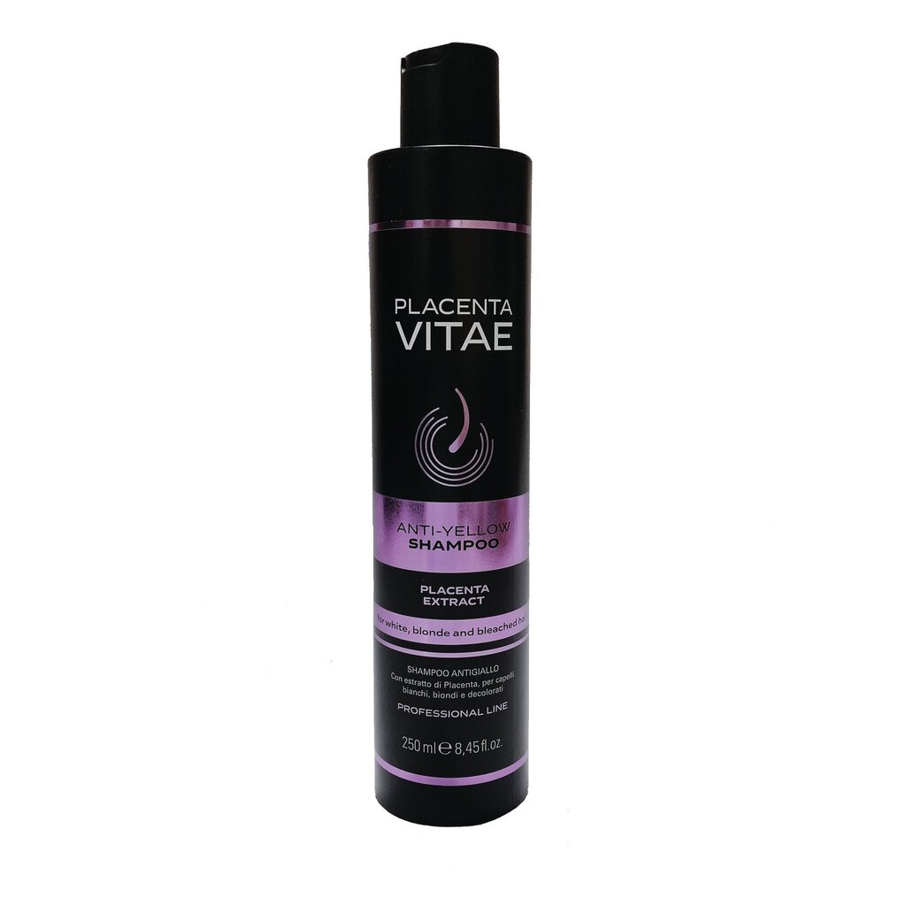 Šampūnas nuo geltonų atspalvių su placentos ekstraktu šviesiems ir šviesintiems plaukams PLACENTA VITAE, 250ml цена и информация | Šampūnai | pigu.lt