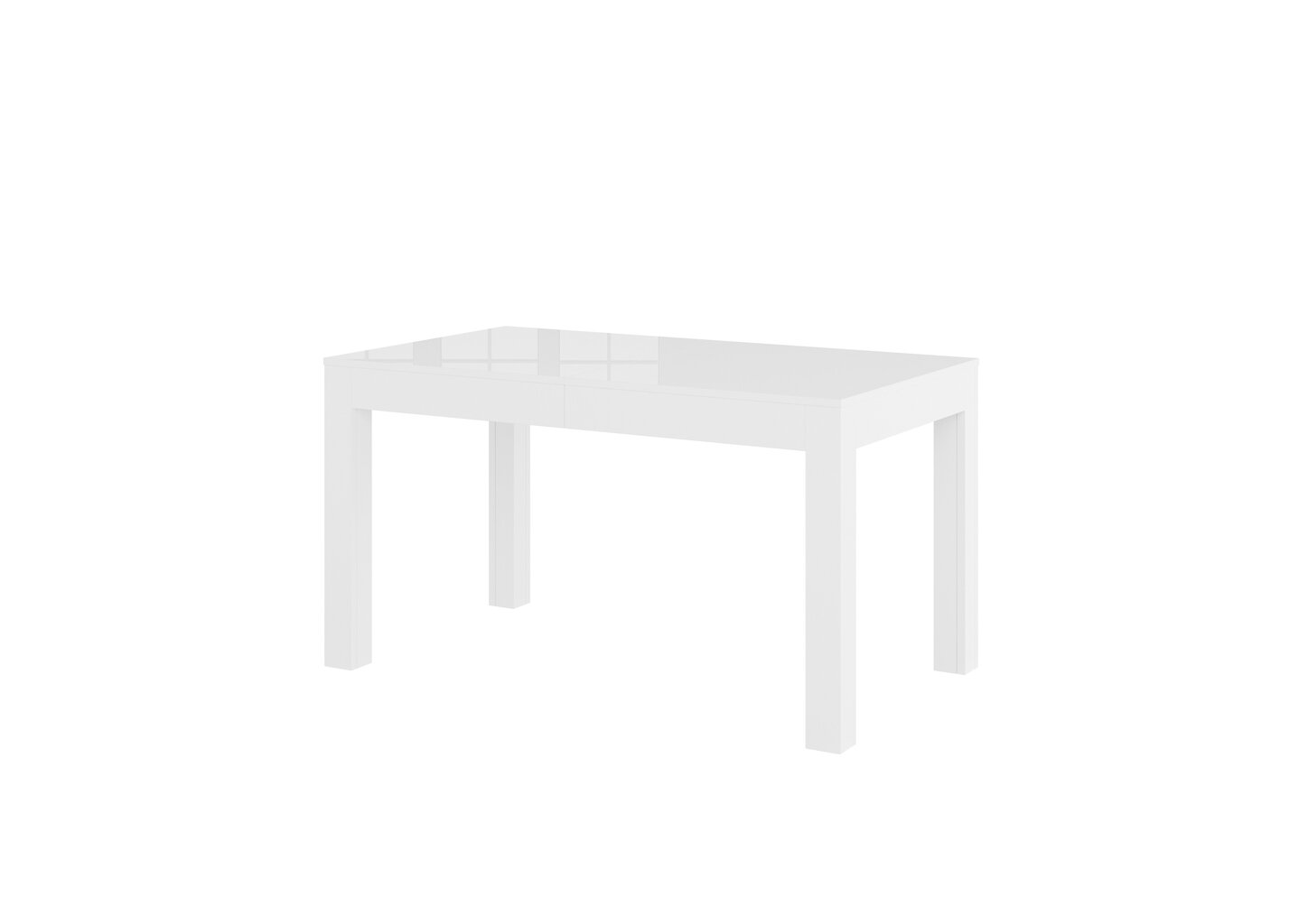 Išskleidžiamas stalas Szynaka Meble Grand Mini, baltas kaina ir informacija | Virtuvės ir valgomojo stalai, staliukai | pigu.lt