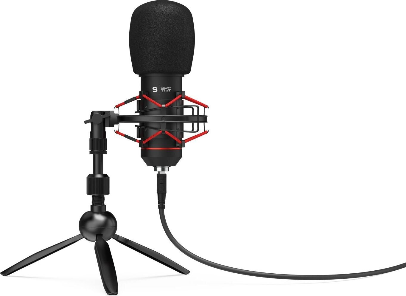 Komplektas: Kondensatorinis Mikrofonas Silentium PC Gear SM900T Black (Juodas) + Pop Filter + Shock-Mount + Tripod Stand kaina ir informacija | Mikrofonai | pigu.lt