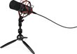 Komplektas: Kondensatorinis Mikrofonas Silentium PC Gear SM900T Black (Juodas) + Pop Filter + Shock-Mount + Tripod Stand kaina ir informacija | Mikrofonai | pigu.lt