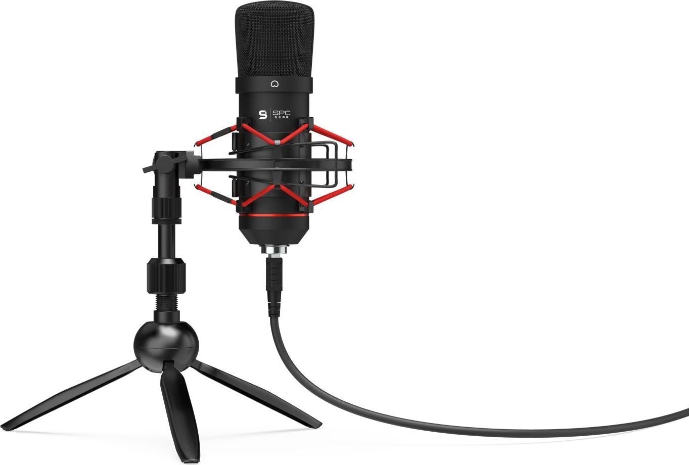 Komplektas: Kondensatorinis Mikrofonas Silentium PC Gear SM900T Black (Juodas) + Pop Filter + Shock-Mount + Tripod Stand kaina ir informacija | Mikrofonai | pigu.lt