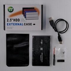 Чехол HDD case USB2.0, 6.5 см цена и информация | Чехлы для внешних жестких дисков | pigu.lt