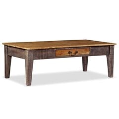 Kavos staliukas iš medienos, 118x60x40cm, rudas kaina ir informacija | Kavos staliukai | pigu.lt