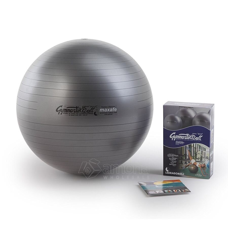 Gimnastikos kamuolys Original Pezzi Gymnastik Ball Maxafe 53 cm, juodas kaina ir informacija | Gimnastikos kamuoliai | pigu.lt