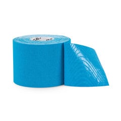 Kineziologinė juosta Select K-Tape 5x5 cm, šviesiai mėlynas kaina ir informacija | Įtvarai | pigu.lt