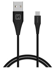 Кабель данных Swissten 5A Super Fast Charge USB-C USB, 1.5 м, черный цена и информация | Кабели для телефонов | pigu.lt