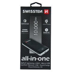 Swissten 10000 mAh kaina ir informacija | Atsarginiai maitinimo šaltiniai (power bank) | pigu.lt