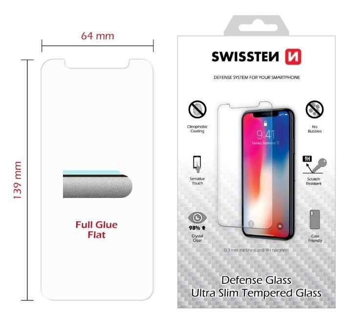 Swissten Tempered Glass Premium 9H Screen Protector Iphone XR kaina ir informacija | Apsauginės plėvelės telefonams | pigu.lt