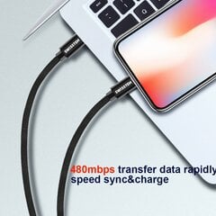 Swissten Textile Универсальный Quick Charge 3.1 USB-C на Lightning Кабель данных 1.2м Серебряный цена и информация | Кабели и провода | pigu.lt