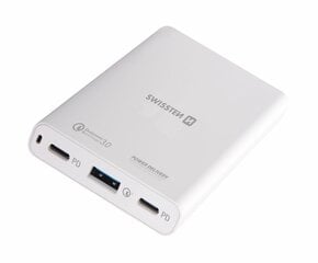 Swissten Travel Charger Notebooks and MacBook / 60W / PD3.0 / QC3.0 / PPS / White kaina ir informacija | Atsarginiai maitinimo šaltiniai (power bank) | pigu.lt