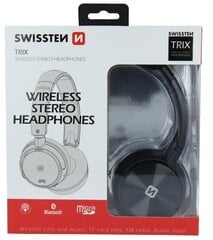 Swissten Trix Bluetooth 4.2 Наушники с функциями FM / AUX / MicroSD / Черные цена и информация | Наушники | pigu.lt