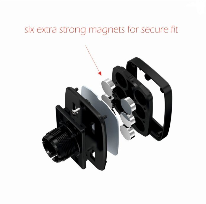 Swissten S-GRIP-M5-R1 Premium Universal Magnetic Car Panel Holder Black kaina ir informacija | Telefono laikikliai | pigu.lt