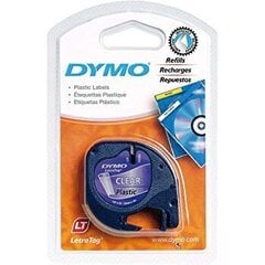 Лента пластиковая Dymo LetraTag 12мм x 4м/черная на прозрачной (S0721540) цена и информация | Аксессуары для принтера | pigu.lt